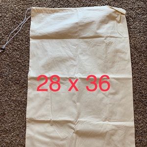 28 x 36 natural linen laundry bag; brand new; sets of 2